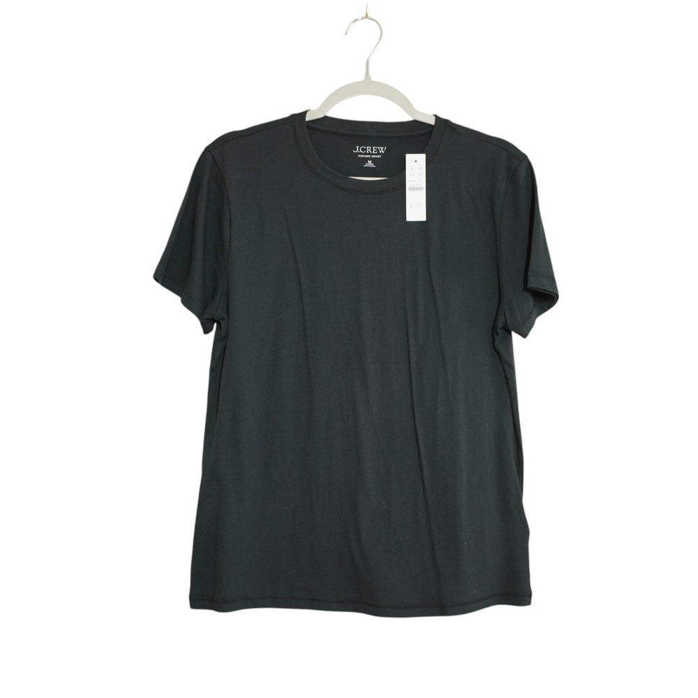 J. Crew Vintage Jersey T-Shirt Black Classic Fit Crewneck Cotton Tee‎ Minimalist
